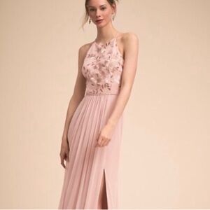 BHLDN Caribe Blush Pink Halter Dress 4